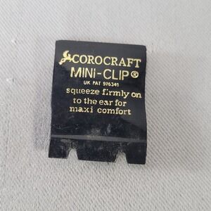 Vintage‎  Pegasus Corocraft Mini-Clip Earring Display Card ONLY Black Gold